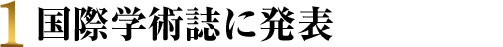 国際学術誌に発表