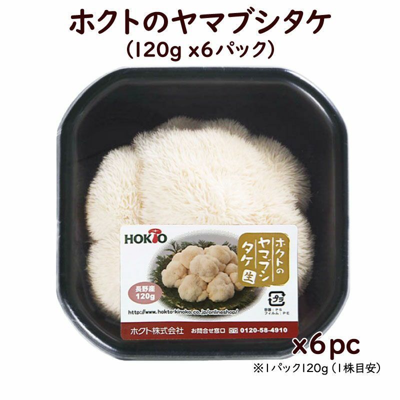 クール便送料別】生ヤマブシ茸720g (120g x 6pc)(ggAP